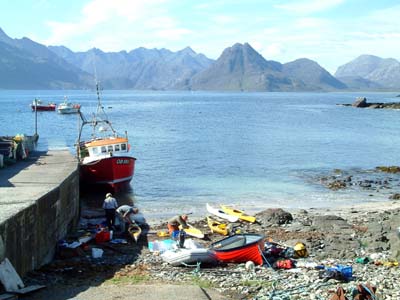 Another group packs at Elgol
