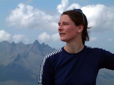 Heather on top of Bla Bheinn